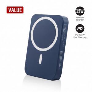 Maglite 5K - 5000 mAh Magnetic Wireless Power Bank - Navy Blue