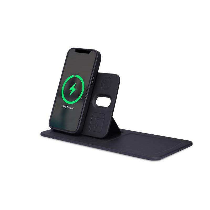 AVRON - Giftology 3-in-1 Magnetic Wireless Charger Desk Tray - Black - Image 3