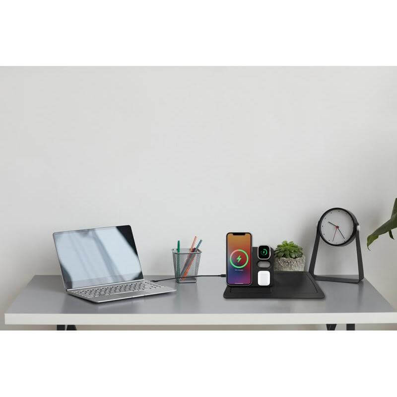 AVRON - Giftology 3-in-1 Magnetic Wireless Charger Desk Tray - Black - Image 7