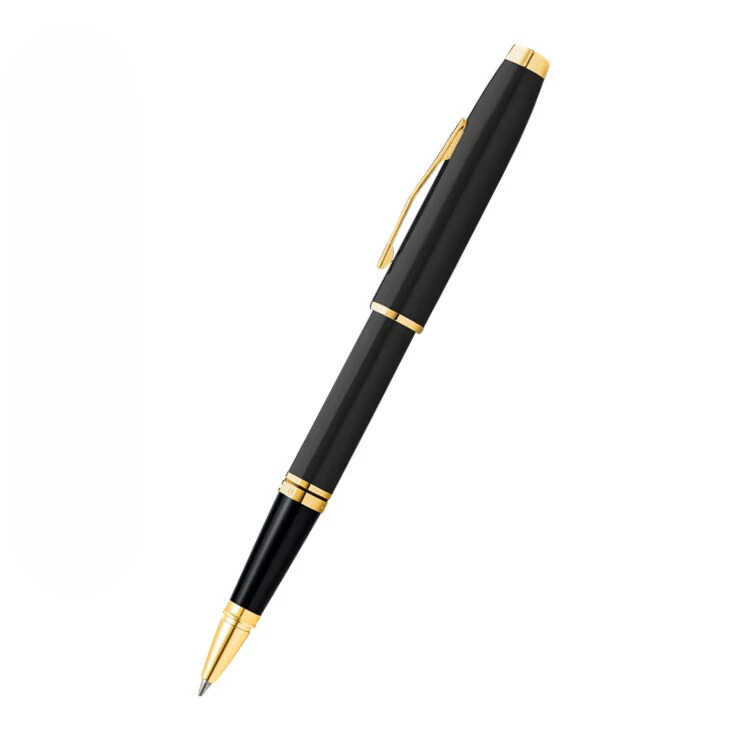 Coventry Classic Black Lacquer with Gold Tone Appointments Rollerball Pen (Blue Ink) - Image 4