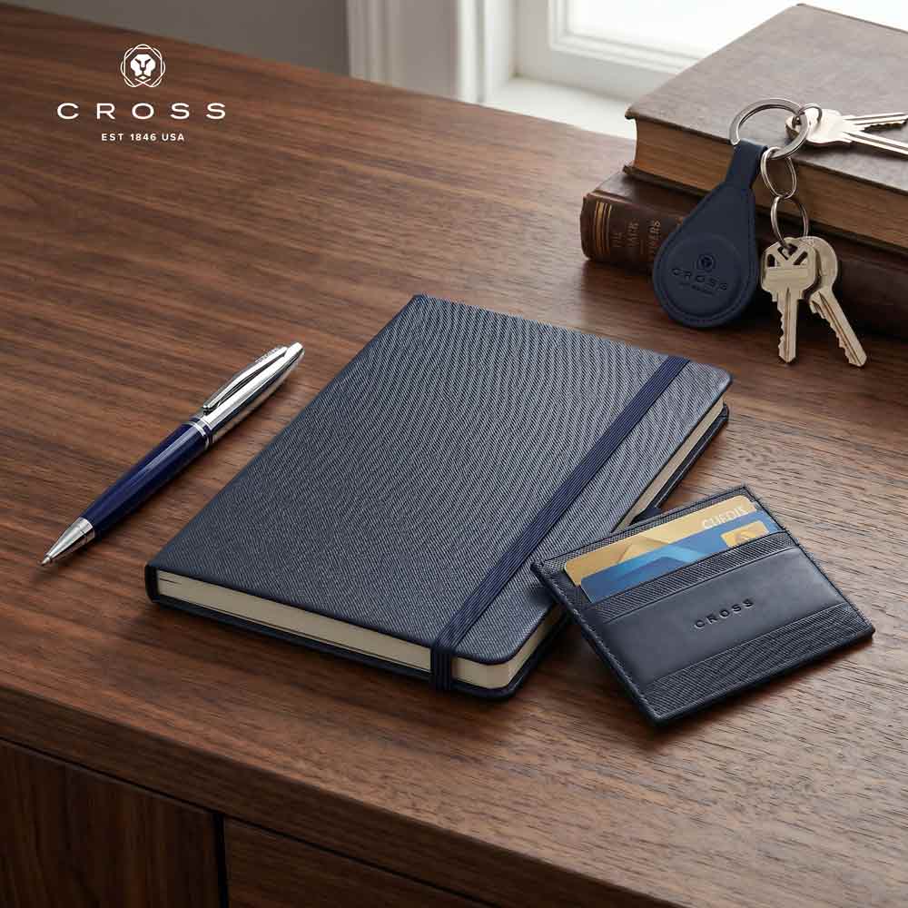 Cross Calais™ Ballpoint Pen with Notebook and Cardholder Gift Set - Blue - Image 10