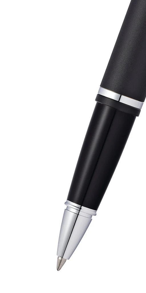 Cross Calais™ Matte Black with Polished Chrome Appointments Selectip Rollerball Pen (Blue Ink) - Image 3