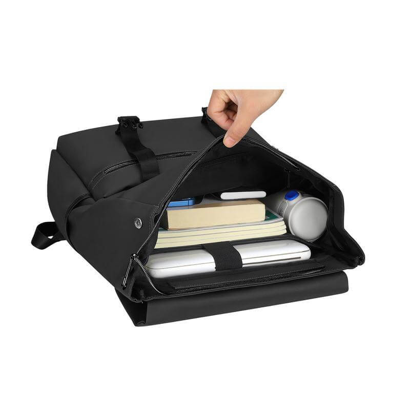 LEON - Giftology 17" Rolltop Backpack - Black - Image 4