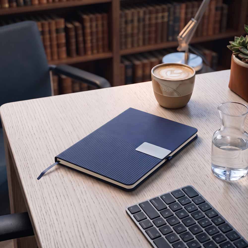 RIPPLE - Giftology A5 Hard Cover Notebook - Navy Blue - Image 5